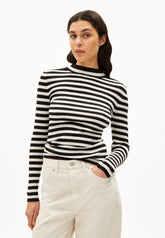 ALAANIA STRIPED | black-oatmilk