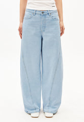 AALTHEA MID WAIST BARREL JEANS | barrea