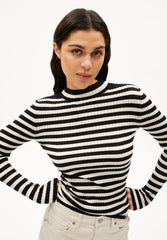 ALAANIA STRIPED | black-oatmilk
