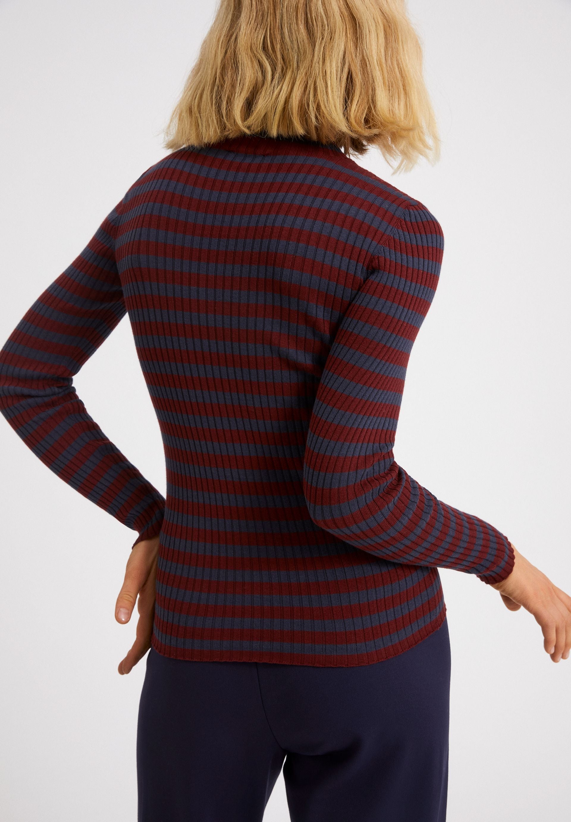 ALAANIA STRIPED | ruby red-indigo