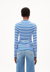 ALAANIA STRIPED | warm blue-oatmilk
