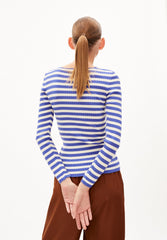 ALAANIA CREWNECK STRIPE | vibrant violet