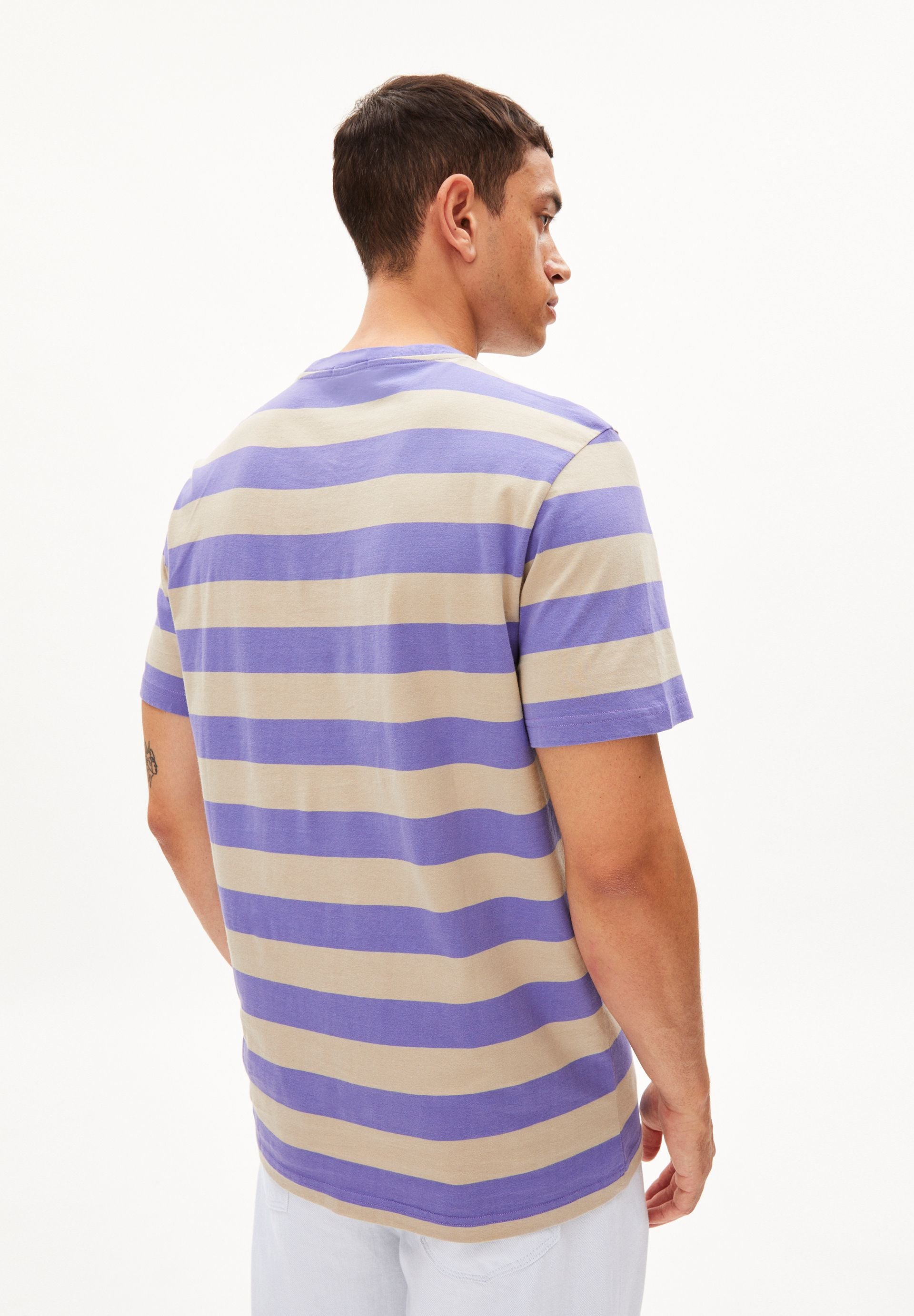 AADONI BOLD STRIPES | vibrant violet-sand stone