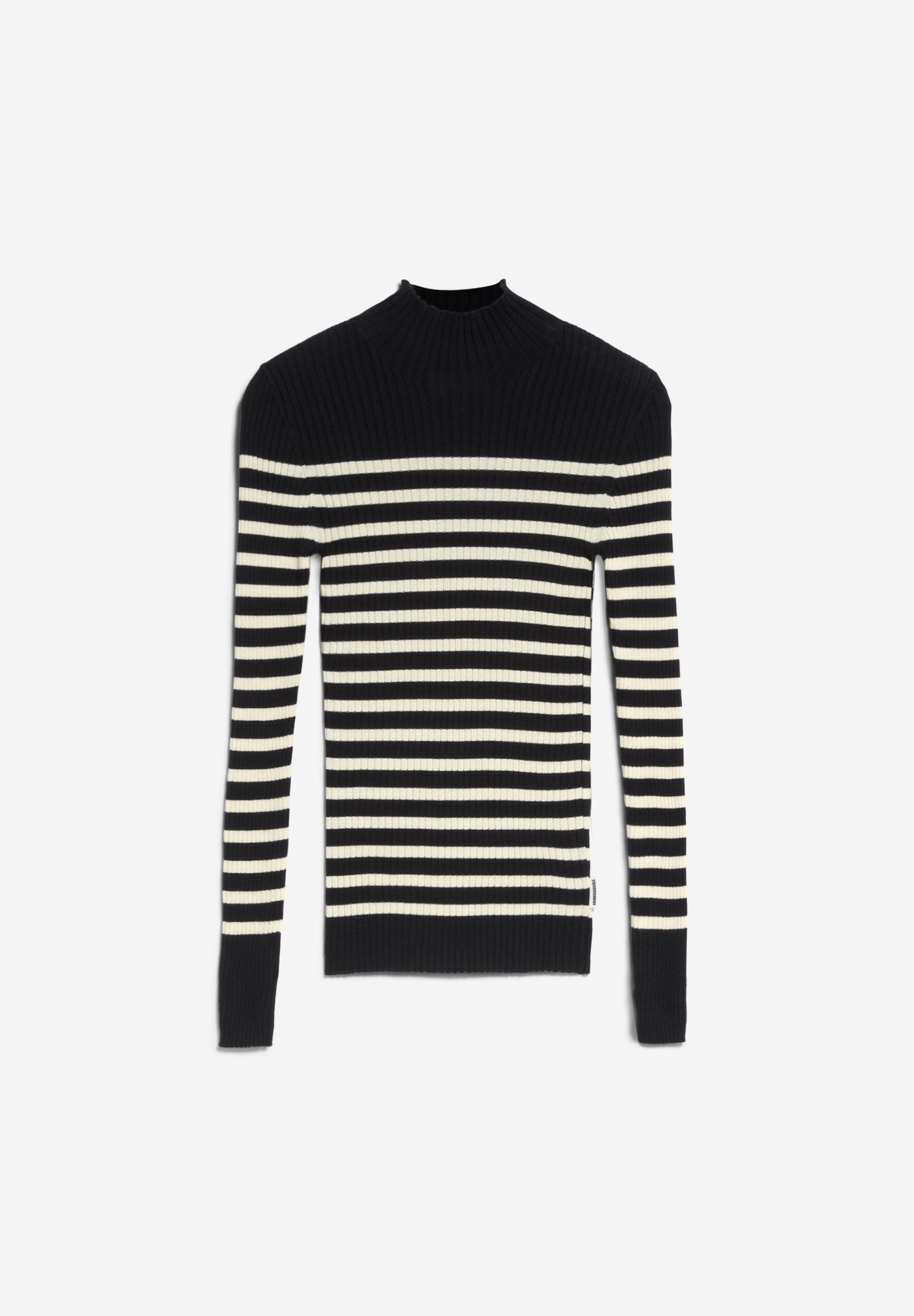 ALAANIA PLACED STRIPES | black-oatmilk