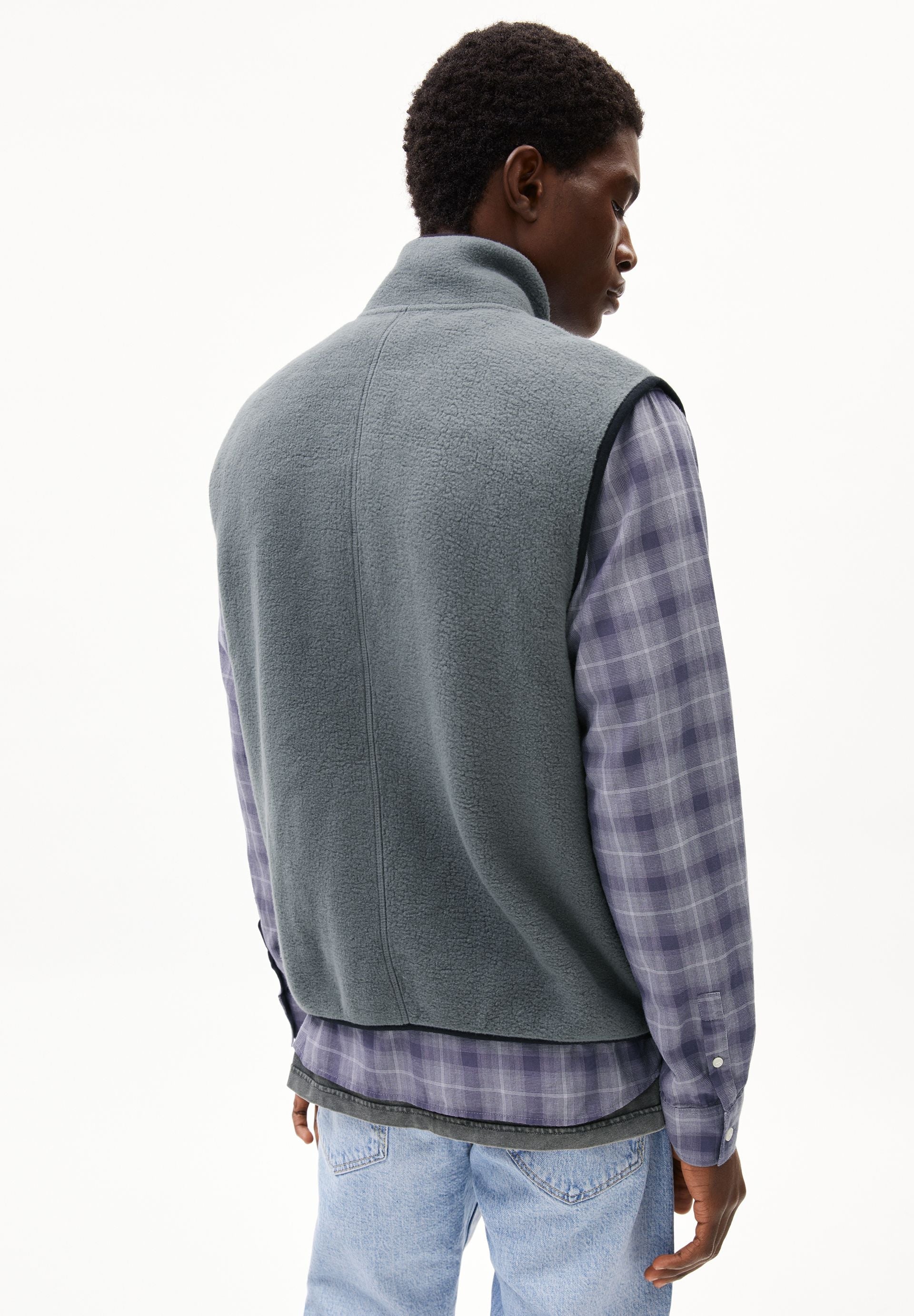 AABLEO FLEECE VEST | space steel