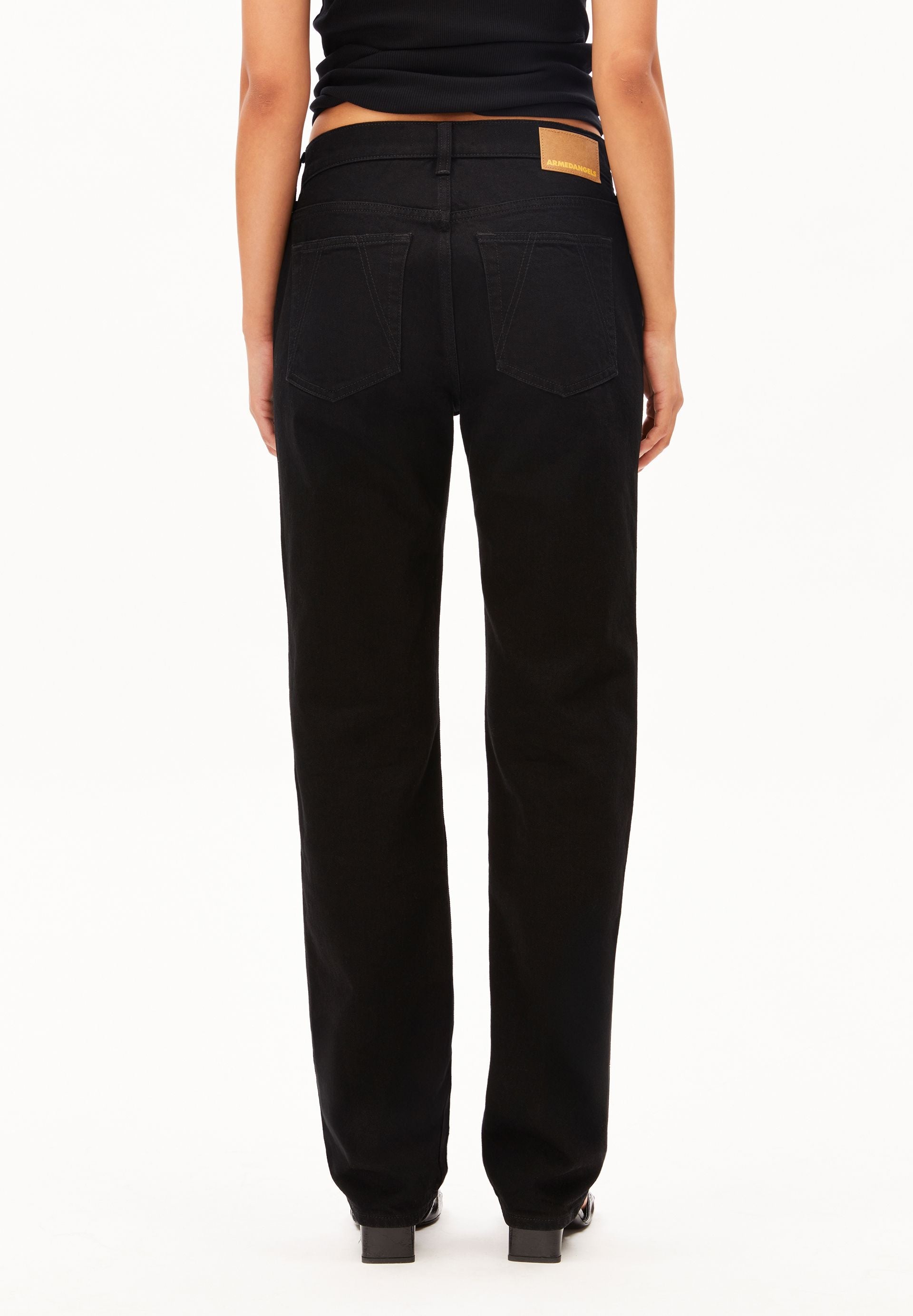 AAVELINE MID WAIST STRAIGHT JEANS | bondone