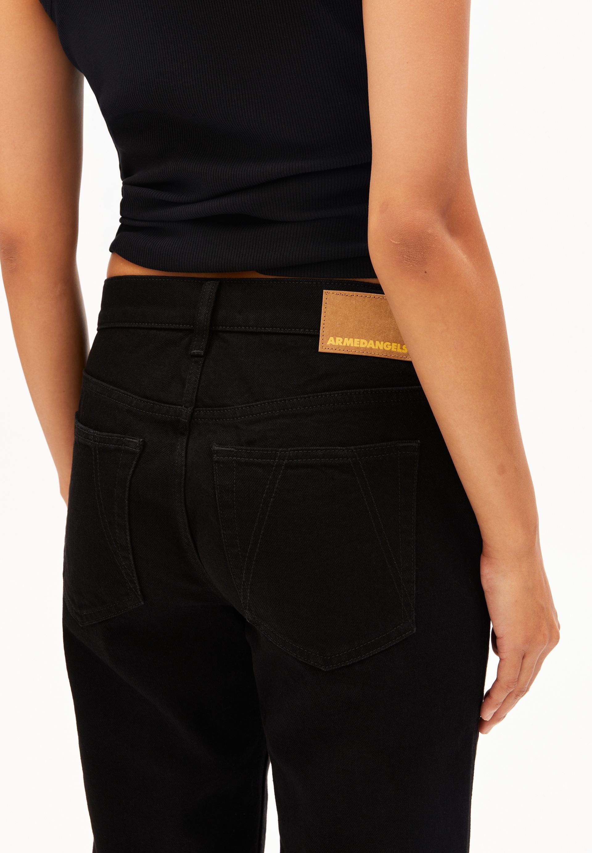 AAVELINE MID WAIST STRAIGHT JEANS | bondone