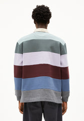 AADRU LS RUGBY FLEECE SWEATSHIRT | mystic swamp-steel melange