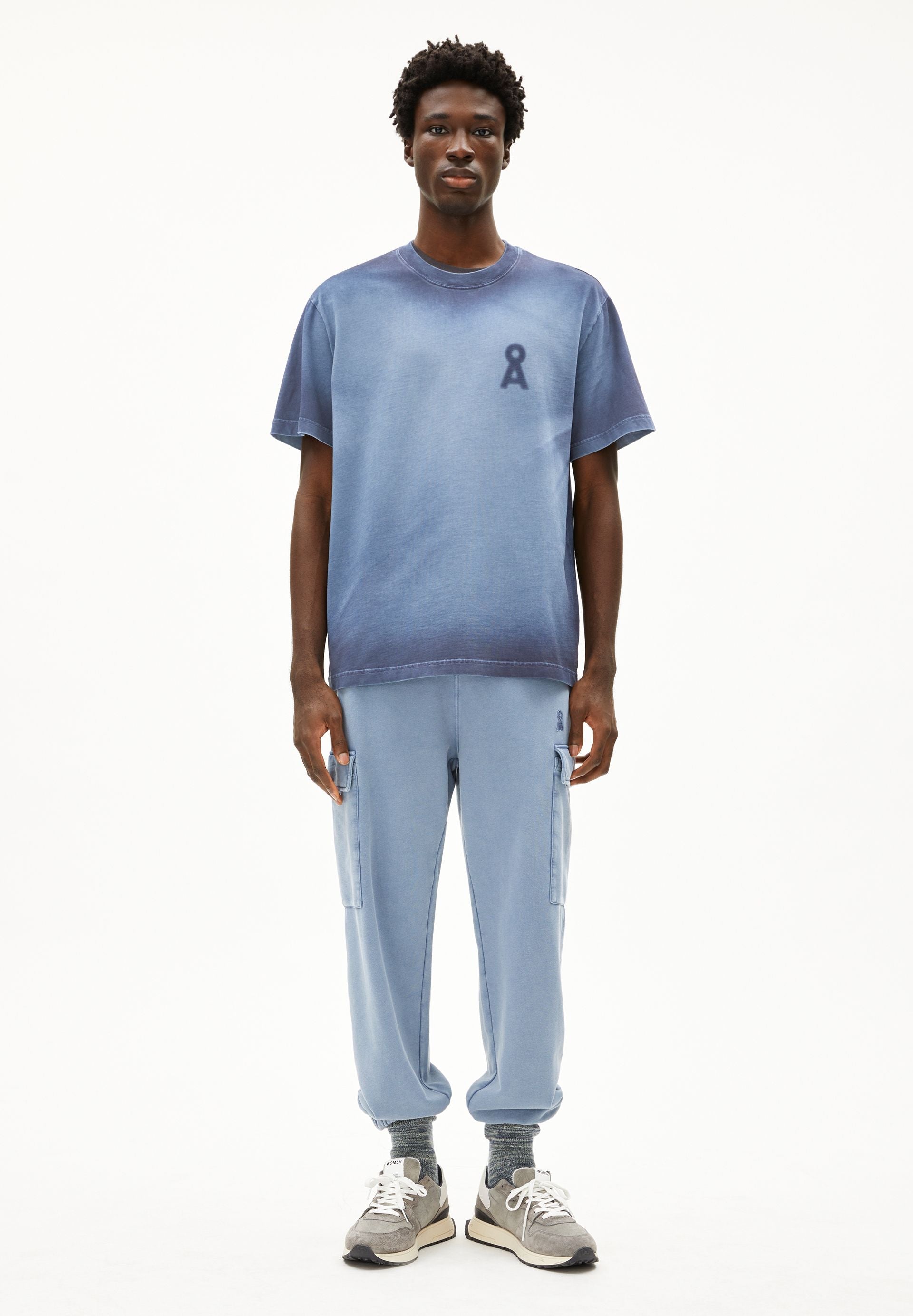 AADRU GMT DYE SPRAY T-SHIRT | nightshadow washed