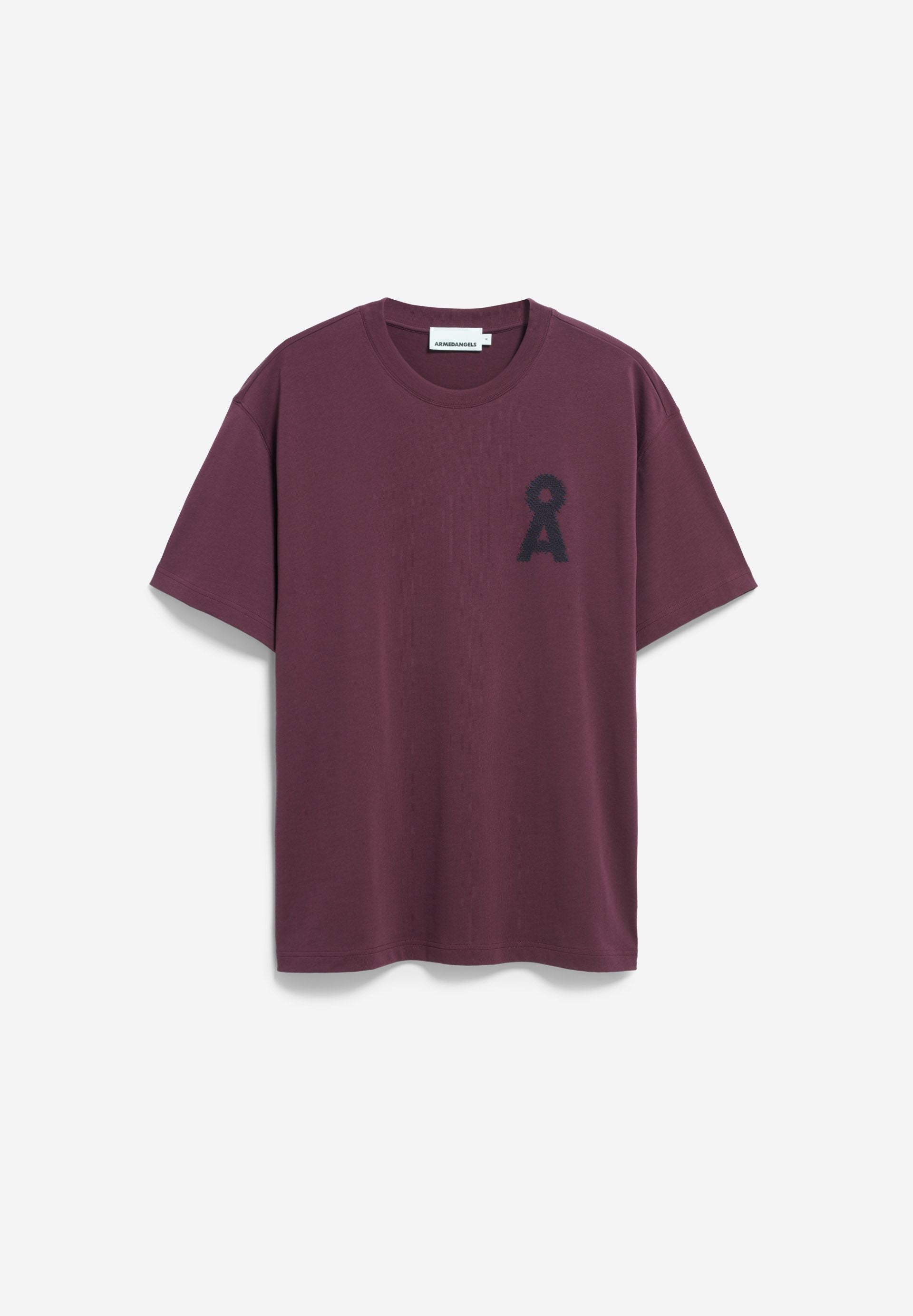 AADRU Å ZICK ZACK T-SHIRT | dark cranberry